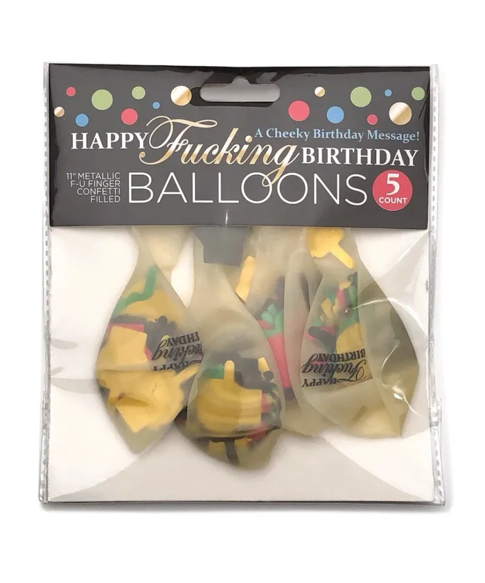 Little Genie Happy Fucking Birthday Confetti Balloons Vibrators