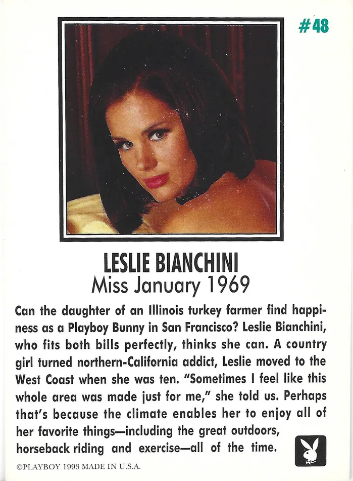 Dans Cards Couples Playboy January Edition Leslie Bianchini Card 48