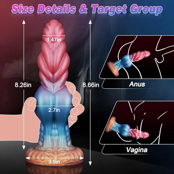 Female Sex Toys Poppy 86 Knotted Dildo Monster Dildo with Strong Suction Cup Laphwing Laphwing Female Sex Toys Poppy 86 Knotted Dildo Monster Dildo with Strong Suction Cup Laphwing Laphwing