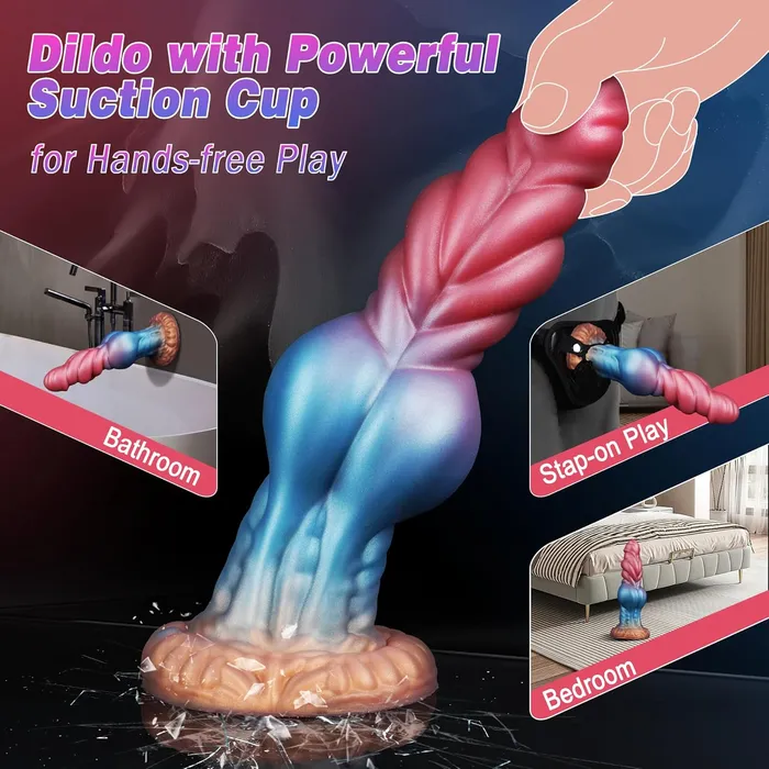 Female Sex Toys Poppy 86 Knotted Dildo Monster Dildo with Strong Suction Cup Laphwing Laphwing Female Sex Toys Poppy 86 Knotted Dildo Monster Dildo with Strong Suction Cup Laphwing Laphwing