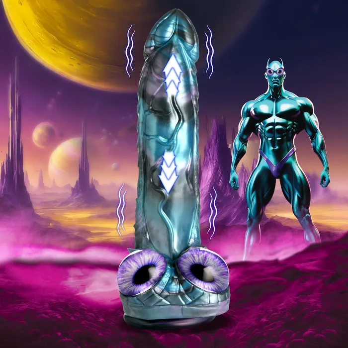Creature Cocks Female Sex Toys AstroThrust Thrusting Vibrating Silicone Dildo