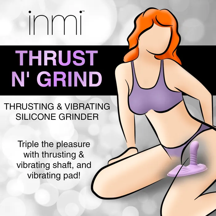 Thrust n Grind Thrusting and Vibrating Silicone Sex Grinder Inmi Vibrators