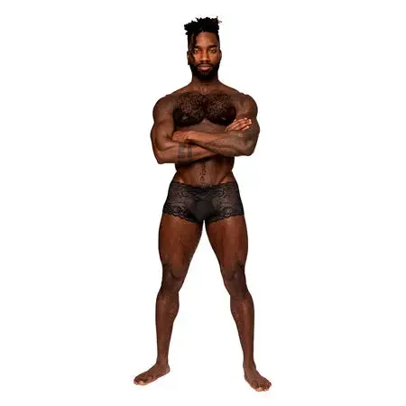 Anal Male Power Sassy Lace Mini Short Sheer Pouch Black M Male Power Anal Male Power Sassy Lace Mini Short Sheer Pouch Black M Male Power