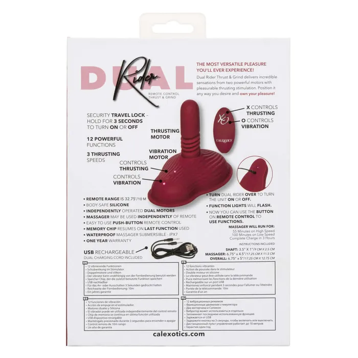 CalExotics Female Sex Toys Dual Rider Remote Control Thrust and Grind CalExotics Female Sex Toys Dual Rider Remote Control Thrust and Grind