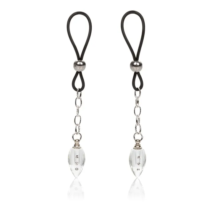 CalExotics Nipple Play NonPiercing Nipple Jewelry Crystal Teardrop Couples