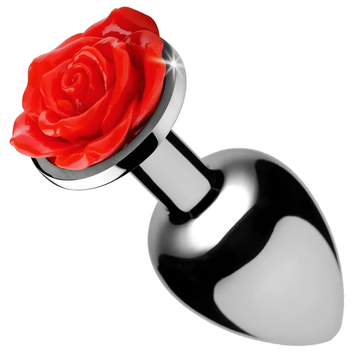 XR Brands Male Sex Toys Red Rose Anal Plug Large