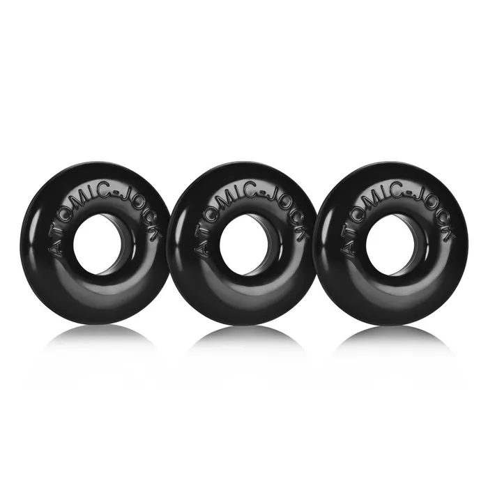 Anal Oxballs Ringer Cockring 3 Pack Small Black