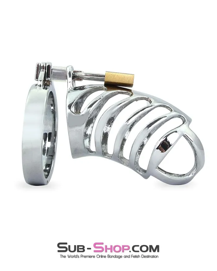 Aria Male Sex Toys 0719M Tiger Cage Locking Steel Penis Chastity Cage