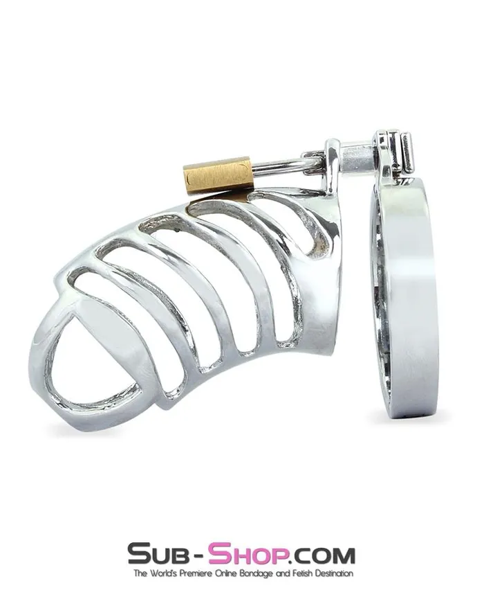 Aria Male Sex Toys 0719M Tiger Cage Locking Steel Penis Chastity Cage