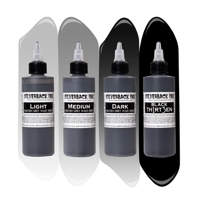 Anal Black Th1rt3en Series Silverback Ink 4oz Sample Set Silverback Ink