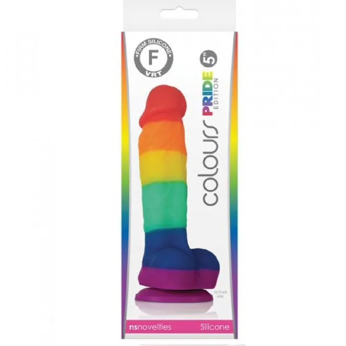 NS Novelties Colours Pride Edition Rainbow Silicone 7 Inch Dildo Dildos