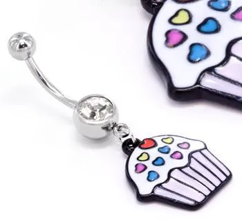 Painful Pleasures Male Sex Toys 14g 716 CUP CAKE with Sprinkles Belly Button Jewelry Painful Pleasures Male Sex Toys 14g 716 CUP CAKE with Sprinkles Belly Button Jewelry