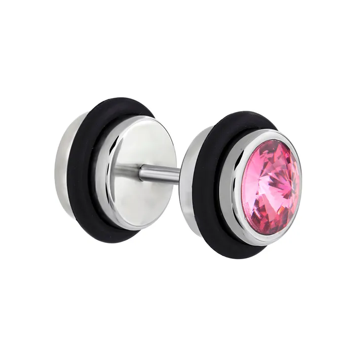PINK GEM illusion Fake Piercing Plug Price Per 1 Fake Plug Painful Pleasures Anal