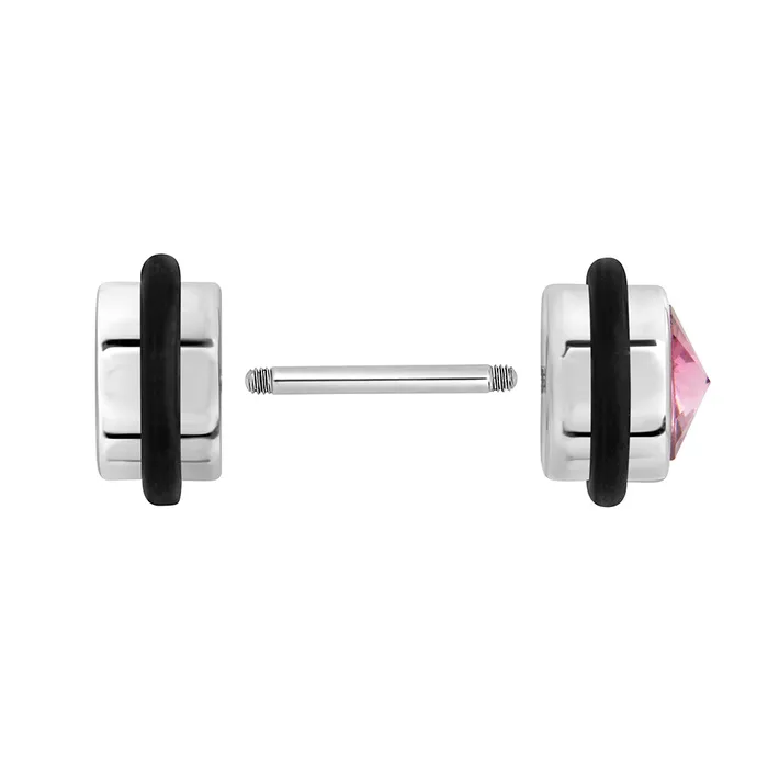PINK GEM illusion Fake Piercing Plug Price Per 1 Fake Plug Painful Pleasures Anal
