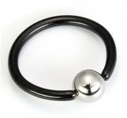 Tilum 14g Titanium BlackOut Captive Bead Ring with Steel Ball Tilum Male Sex Toys Tilum 14g Titanium BlackOut Captive Bead Ring with Steel Ball Tilum Male Sex Toys