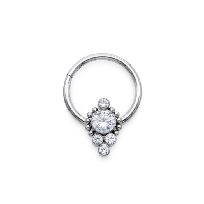 Tilum Male Sex Toys Tilum 16g Jeweled Splendor Titanium Clicker Ring