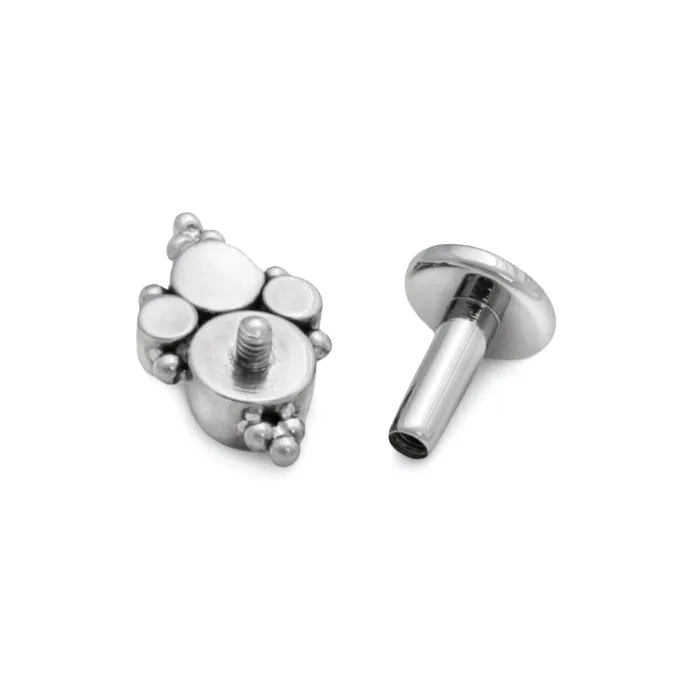 Tilum Vibrators Tilum 14g12g Internally Threaded QuadCluster Opal Titanium Top Pick Color Price Per 1