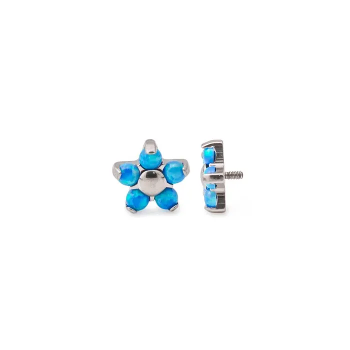 Vibrators Tilum 18g16g Internally Threaded Titanium Opal Flower Top Price Per 1 Tilum