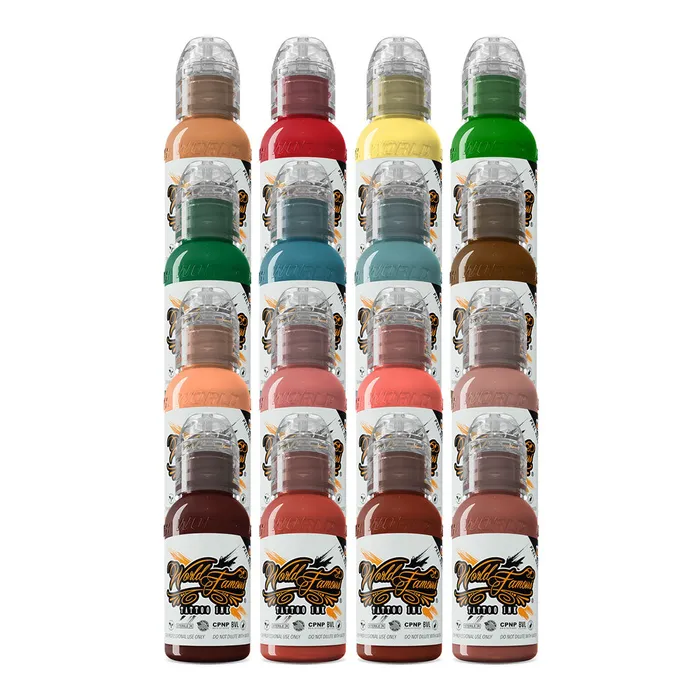 World Famous Anal 16 Color Oleg Shepelenko Set World Famous Tattoo Ink 1oz