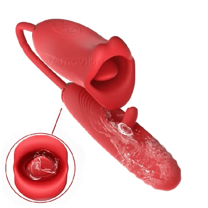 Amovibe G Spot Flapping Vibrator with Kissing Function Vibrating Tongue Female Sex Toys Amovibe G Spot Flapping Vibrator with Kissing Function Vibrating Tongue Female Sex Toys