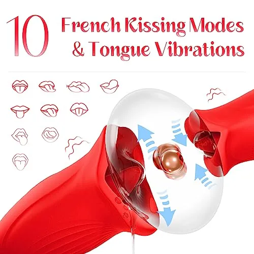 Amovibe G Spot Flapping Vibrator with Kissing Function Vibrating Tongue Female Sex Toys Amovibe G Spot Flapping Vibrator with Kissing Function Vibrating Tongue Female Sex Toys