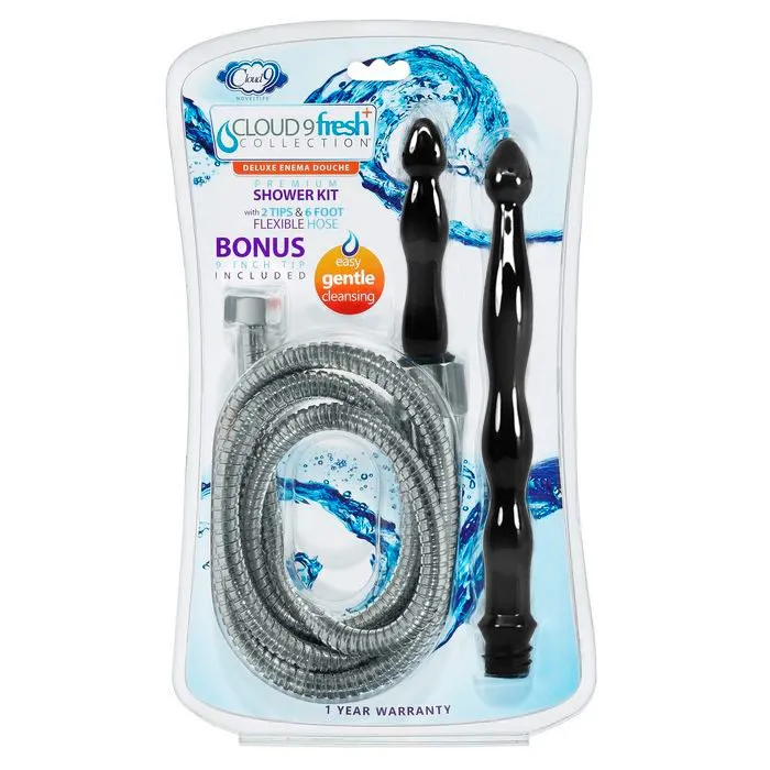 Anal Fairvillacom CLOUD 9 FRESH DELUXE ANAL ENEMA PREMIUM SHOWER KIT W 2 TIPS 6 FT STAINLESS STEEL Anal Fairvillacom CLOUD 9 FRESH DELUXE ANAL ENEMA PREMIUM SHOWER KIT W 2 TIPS 6 FT STAINLESS STEEL