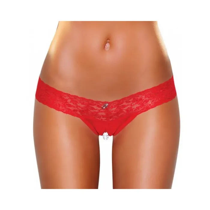 Anal Fairvillacom CROTCHLESS PANTIES WPEARL BEADS RED ML