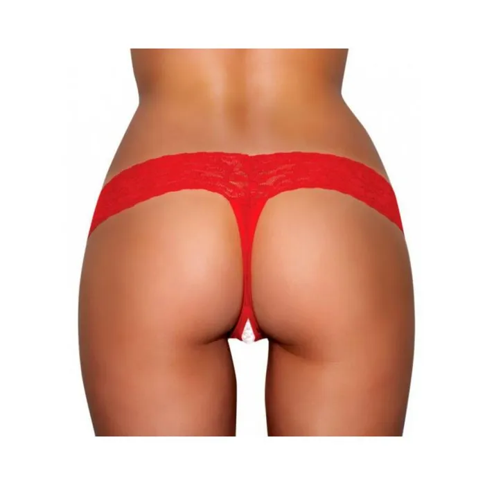 Anal Fairvillacom CROTCHLESS PANTIES WPEARL BEADS RED ML