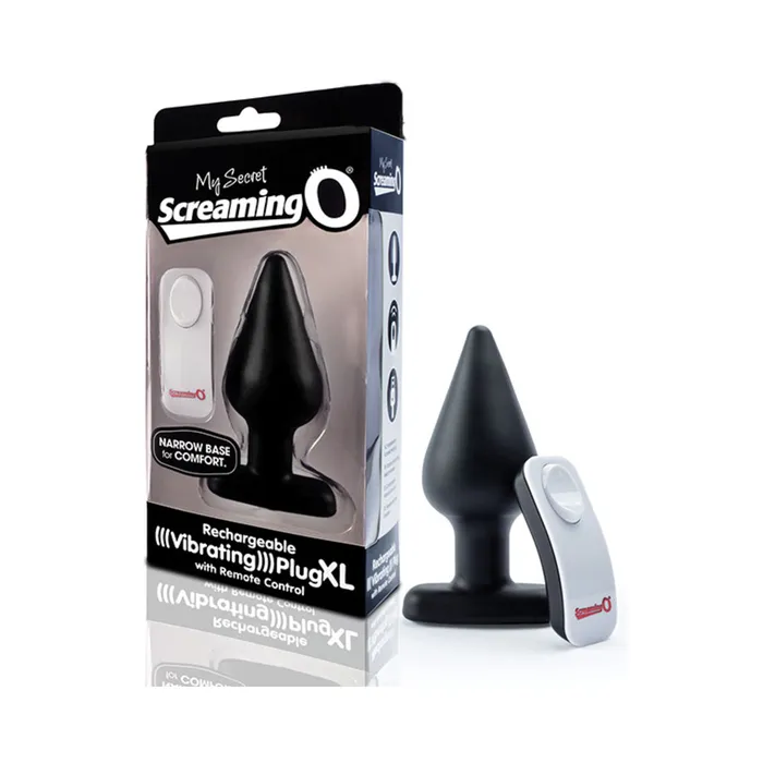 Anal Fairvillacom Screaming O My Secret Remote Vibrating XL Plug Black Anal Fairvillacom Screaming O My Secret Remote Vibrating XL Plug Black
