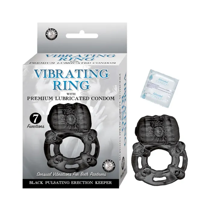 Anal Fairvillacom Vibrating Ring Black Pulsating Erection Keeper Black