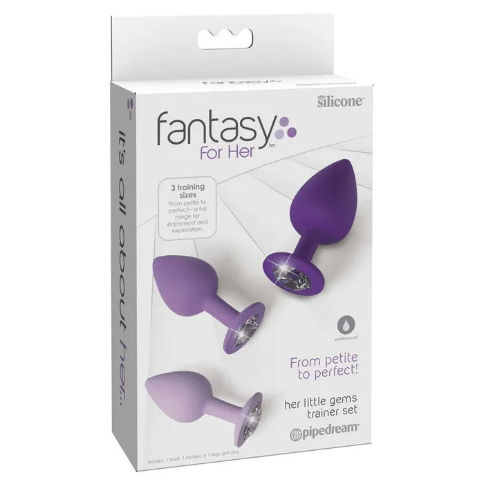 Anal ShhhWndsr Fantasy For Her Little Gems Trainer Set Purple Butt Plugs with Jewel Bases Set of 3 Sizes Anal ShhhWndsr Fantasy For Her Little Gems Trainer Set Purple Butt Plugs with Jewel Bases Set of 3 Sizes