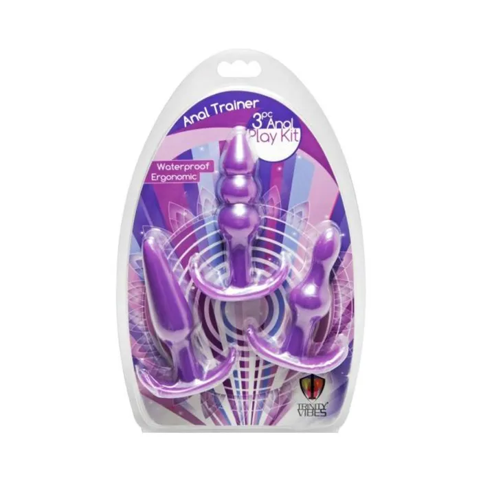 Anal Trainer 3 Piece Anal Play Kit Purple Fairvillacom Anal