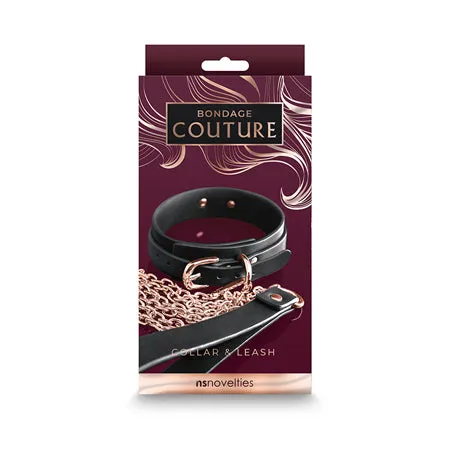 Bondage Couture Collar Leash Black Fairvillacom Anal