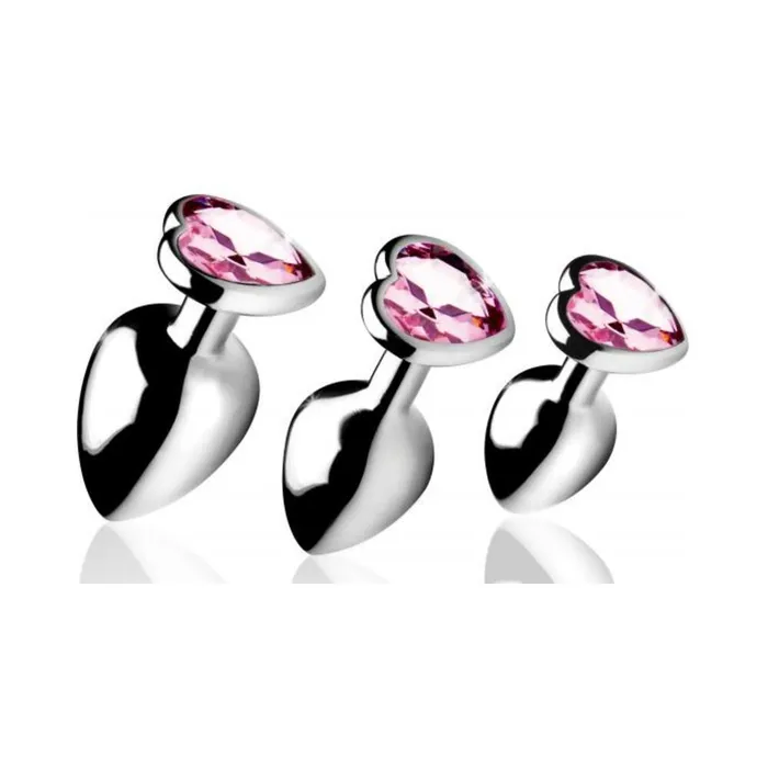 Booty Sparks Pink Heart Gem Anal Plug Set Fairvillacom Anal