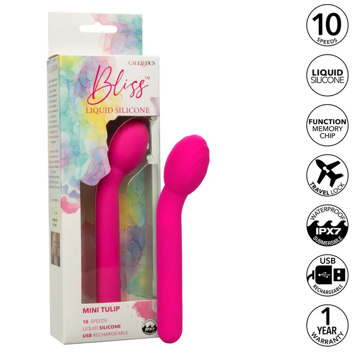 Cal Exotics Female Sex Toys Bliss Liquid Silicone Mini Tulip