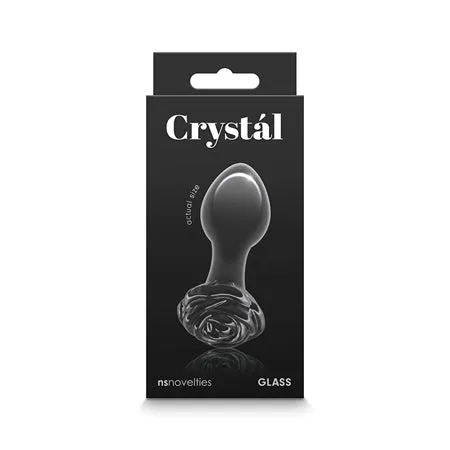 Fairvillacom Anal Crystal Rose Butt Plug Black