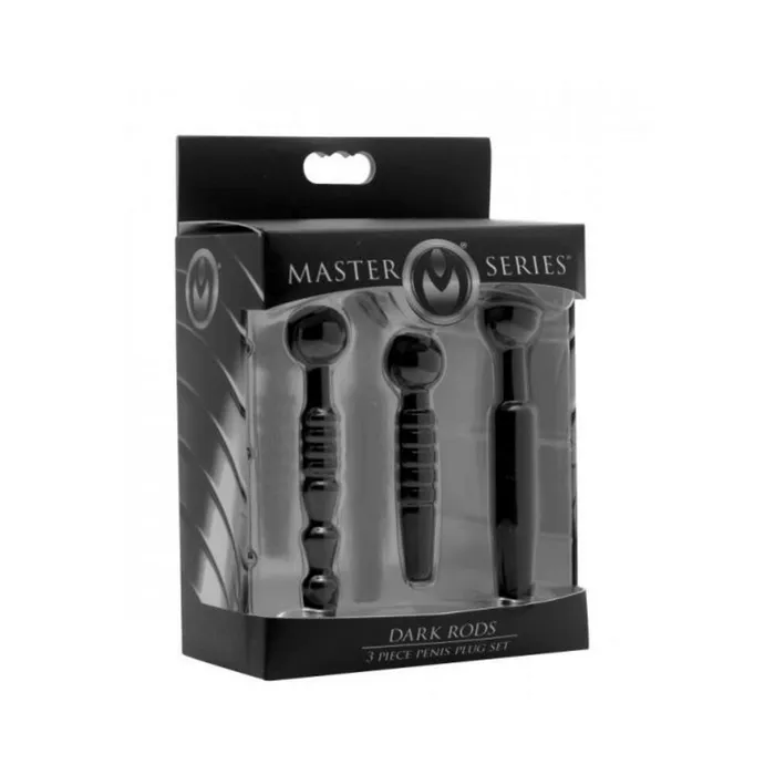 Fairvillacom Anal Dark Rods 3pc Penis Plug Set Silicone