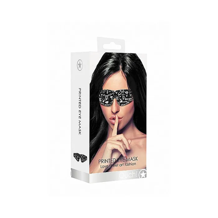 Fairvillacom Anal Ouch Printed Eye Mask Love Street Art Fasion Black