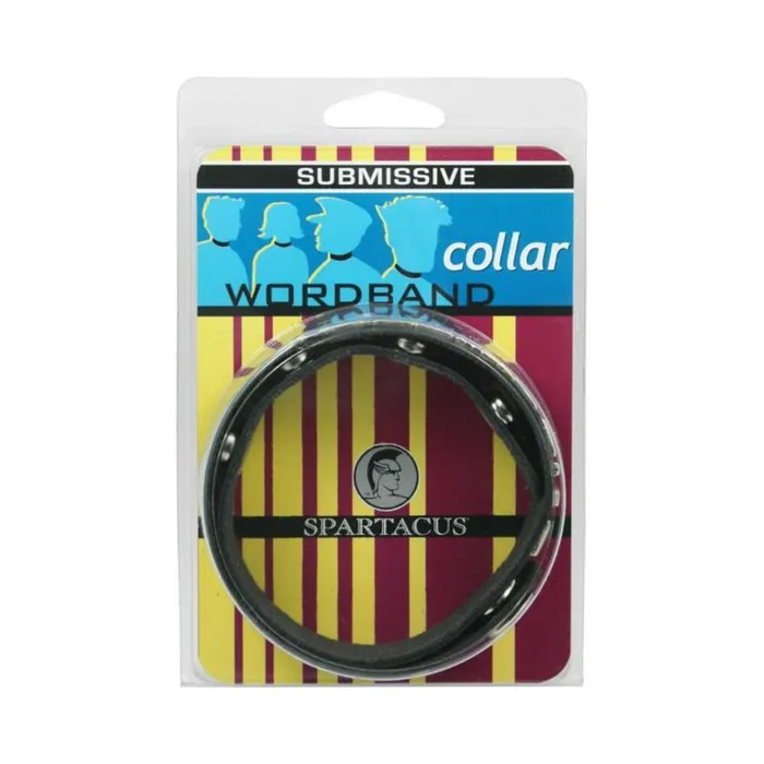 Fairvillacom Anal Wordband Collar Submissive Black