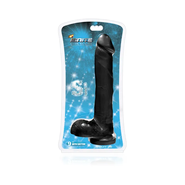 Fairvillacom Dildos 9 inches Cock with Balls Suction Cup Black