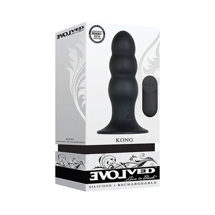 Fairvillacom Evolved Kong Rechargeable Anal Plug Black Anal