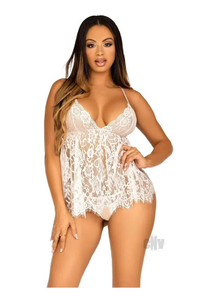 Fairvillacom Floral Babydoll Eyelash Gstring Sm Wht Vibrators