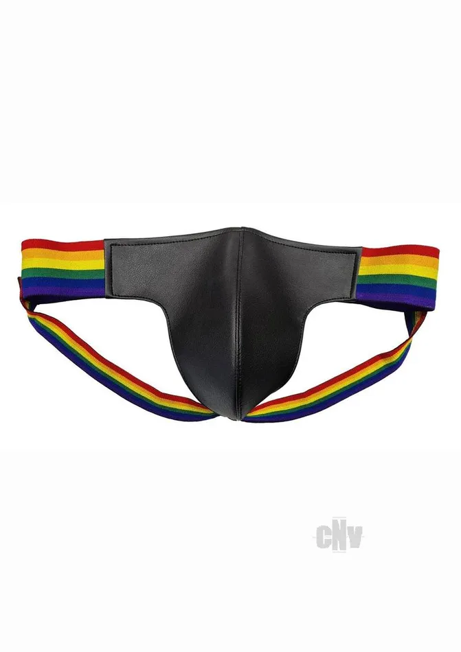 Fairvillacom Leather Jock W Pride Stripes Lg Restraints