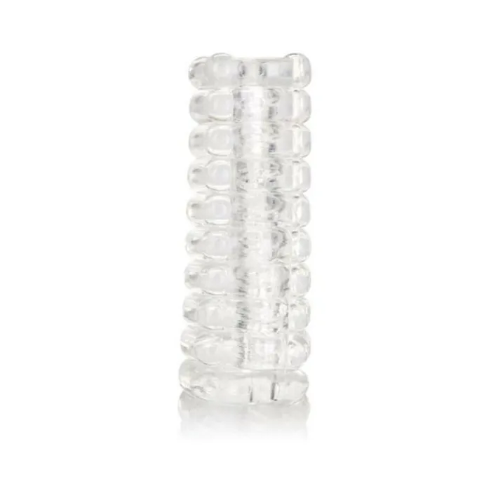 Fairvillacom Male Sex Toys Ribbed Reversible Masturbation Stroker Clear