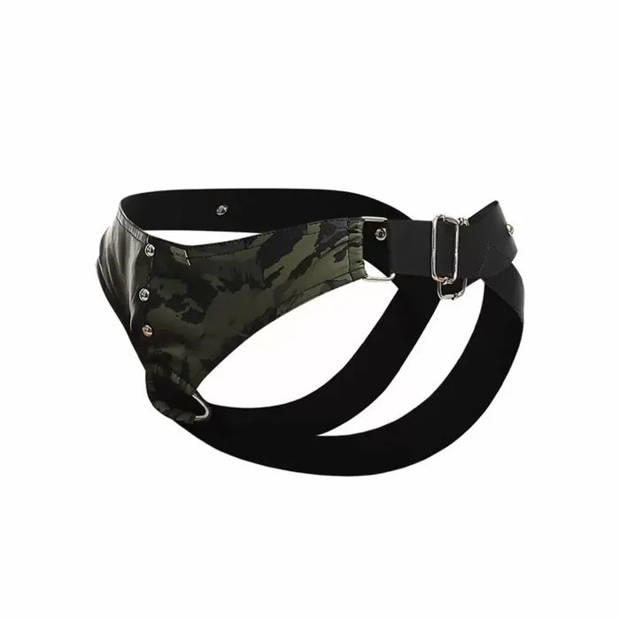 Fairvillacom Mens Underwear Dngeon Cockring Jockstrap Army One Size