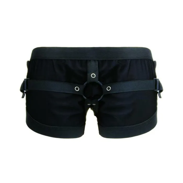 Fairvillacom Realrock Boxer with Harness Black OS Female Sex Toys Fairvillacom Realrock Boxer with Harness Black OS Female Sex Toys