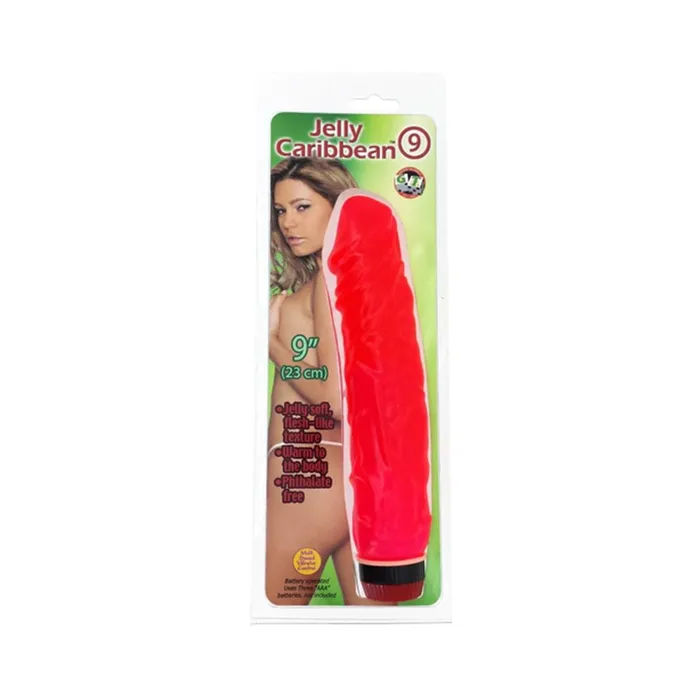 Fairvillacom Vibrators Jelly Caribbean 9 Red Vibrator
