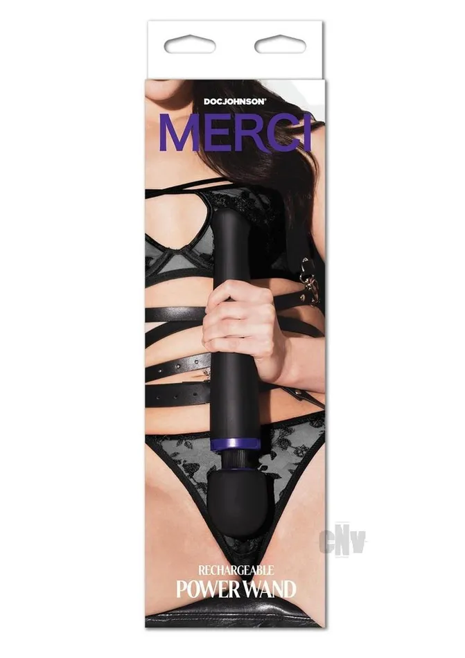 Fairvillacom Vibrators Merci Rechargeable Power Wand Black