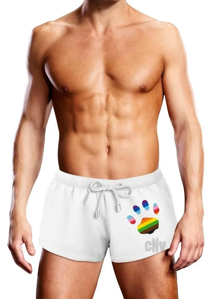 Fairvillacom Vibrators Prowler Swim Wht Oversize Paw Trunk Lg