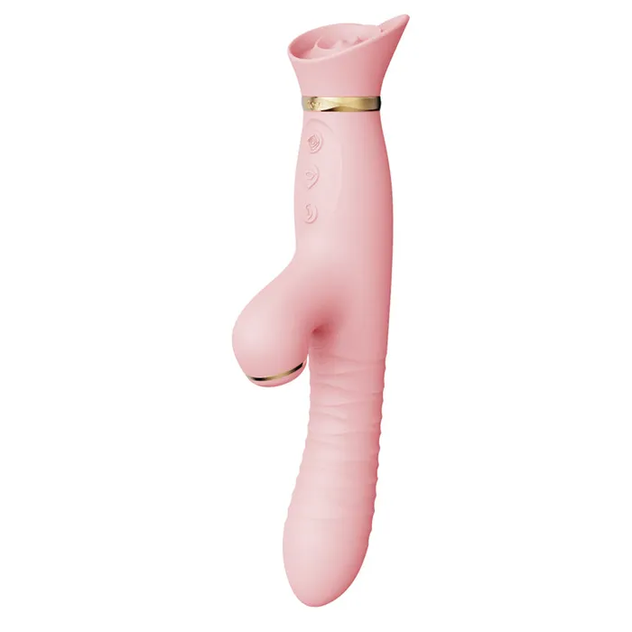 Fairvillacom Vibrators ZALO Rose Thruster Strawberry Pink